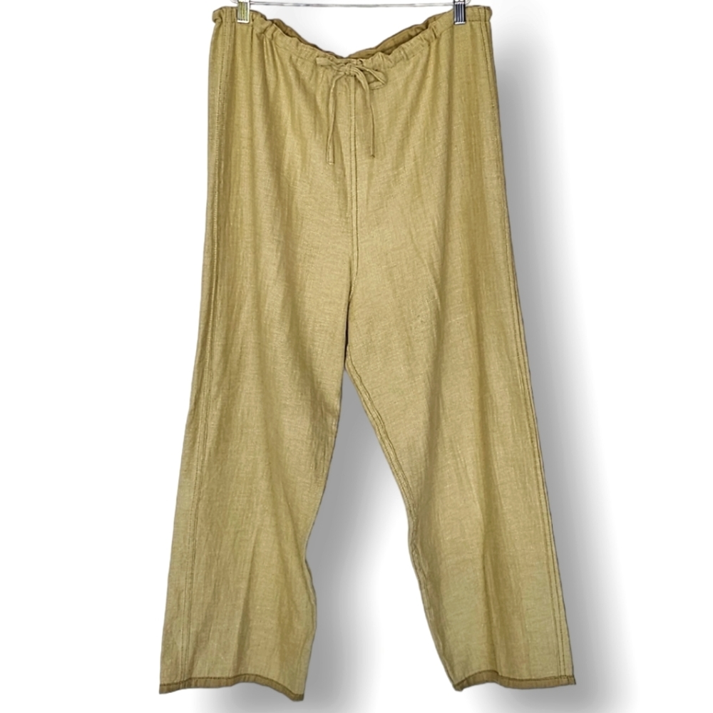 Tribe A‎ People United Pants Size M Drop Crotch Relaxed Fit Drawstring Lagenlook
